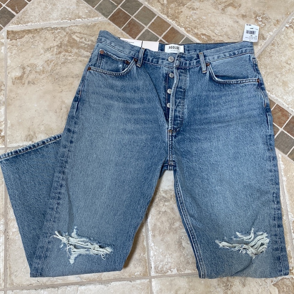 Agolde Riley High Rise Straight Crop Size 30 - Picture 2 of 7
